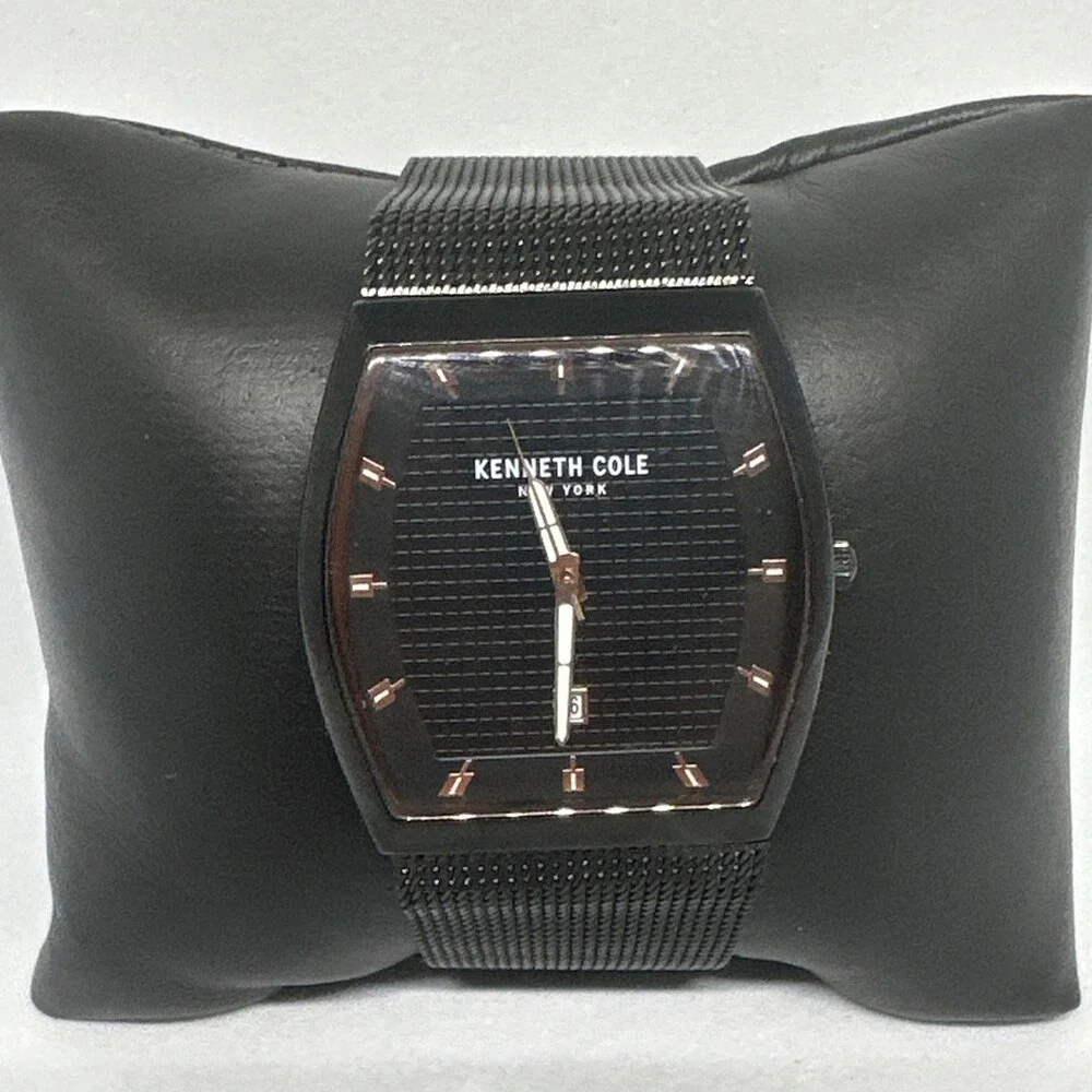 Kenneth Cole KC50489007 Men's Stainless Steel Mesh Analog Dial Wristwatch HME676